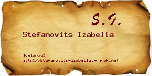 Stefanovits Izabella névjegykártya